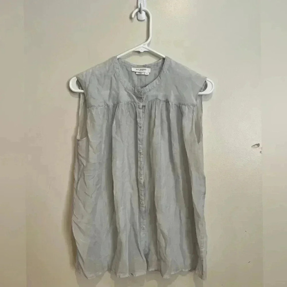 B.D. Baggies Button Up Cotton Tank Blouse - Picture 3 of 4